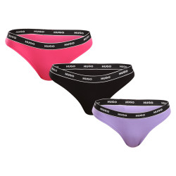 3PACK Stringtrosor för kvinnor HUGO multicolour (50480150 981)