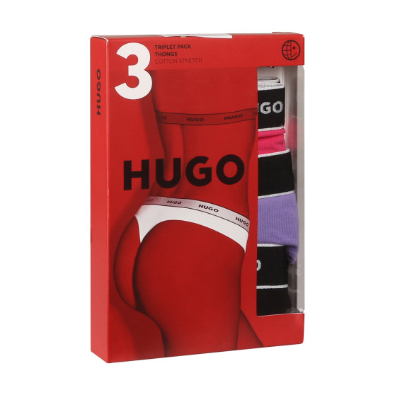 3PACK Stringtrosor för kvinnor HUGO multicolour (50480150 962)