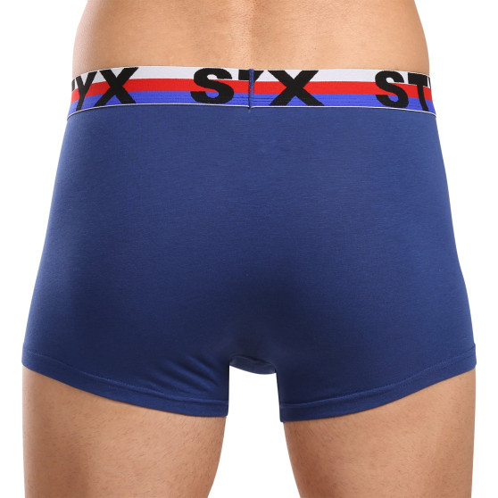 Styx Boxershorts sport elastisk mörkblå tricolour för män (G1968)