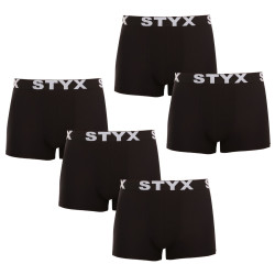 5PACK Boxershorts för herrar Styx sport elastisk svart (5G960)