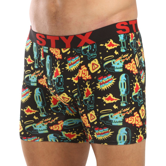 Styx Boxershorts för män lång konst sport gummi toohot (UN1458)