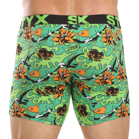 Styx Boxershorts lång konst sport gummi tropic för män (UN1557)