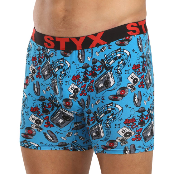 Styx Boxershorts för män lång konst sport gummi musik (UN1558)