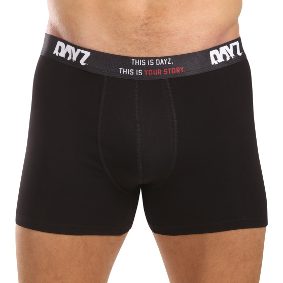 3PACK Boxershorts för herrar DAYZ svart (DZ001)