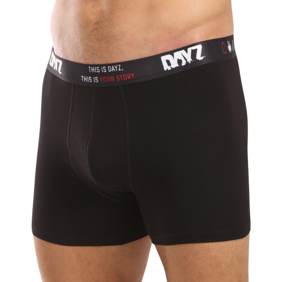 3PACK Boxershorts för herrar DAYZ svart (DZ001)