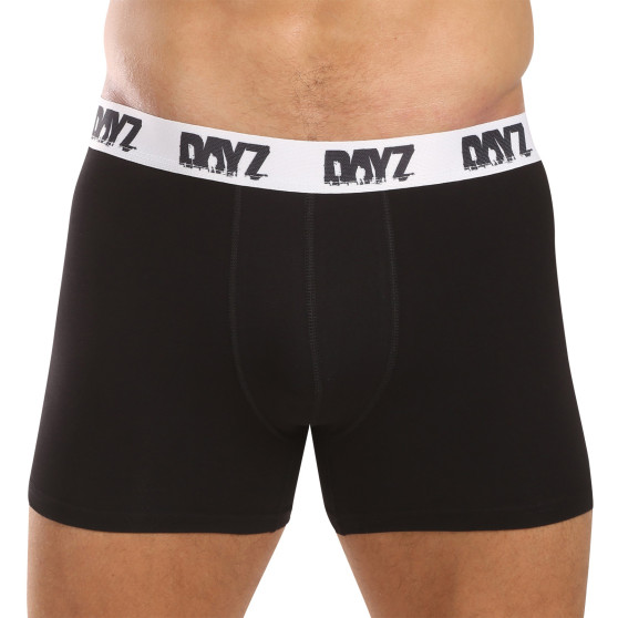 3PACK Boxershorts för herrar DAYZ svart (DZ001)