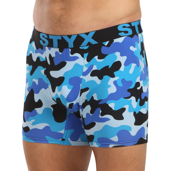 3PACK boxershorts för män Styx lång konst sport elastisk flerfärgad (3U13724)