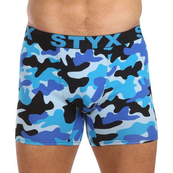 3PACK boxershorts för män Styx lång konst sport elastisk flerfärgad (3U13724)