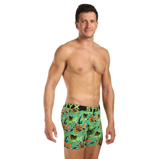 Styx Boxershorts lång konst sport gummi tropic för män (UN1557)