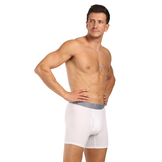 3PACK Boxershorts för herrar Under Armour vit (1383889 100)