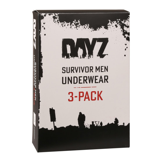 3PACK Boxershorts för herrar DAYZ svart (DZ001)