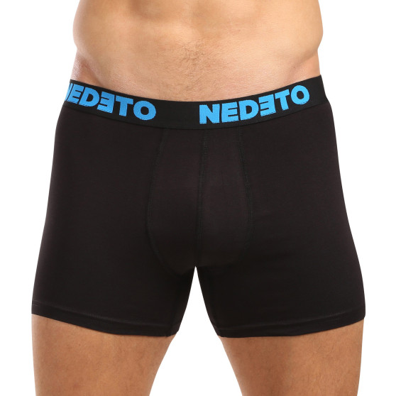 5PACK Boxershorts för herrar Nedeto svart (5NB003)