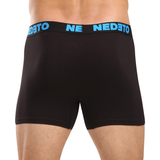 5PACK Boxershorts för herrar Nedeto svart (5NB003)