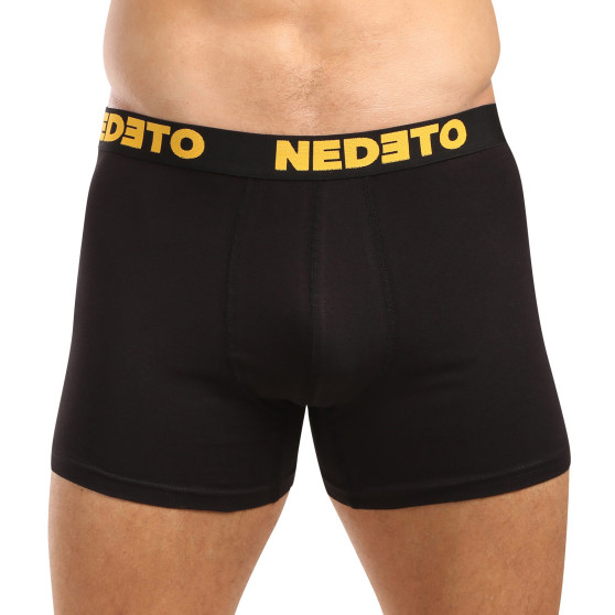 5PACK Boxershorts för herrar Nedeto svart (5NB003)