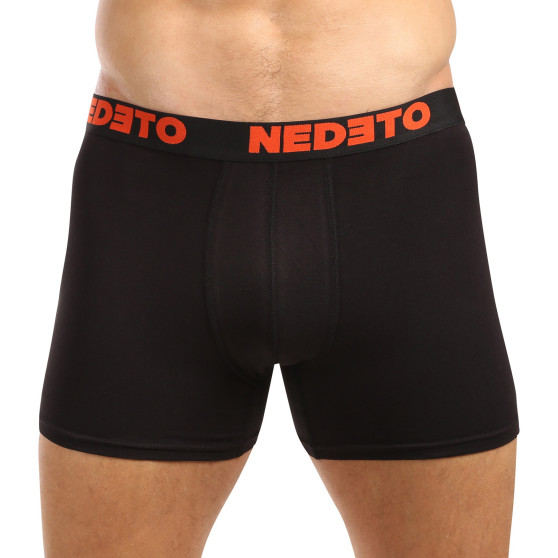 5PACK Boxershorts för herrar Nedeto svart (5NB003)