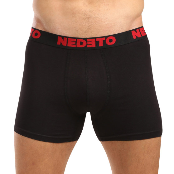 5PACK Boxershorts för herrar Nedeto svart (5NB003)