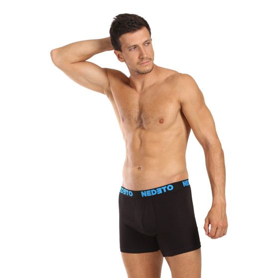 5PACK Boxershorts för herrar Nedeto svart (5NB003)