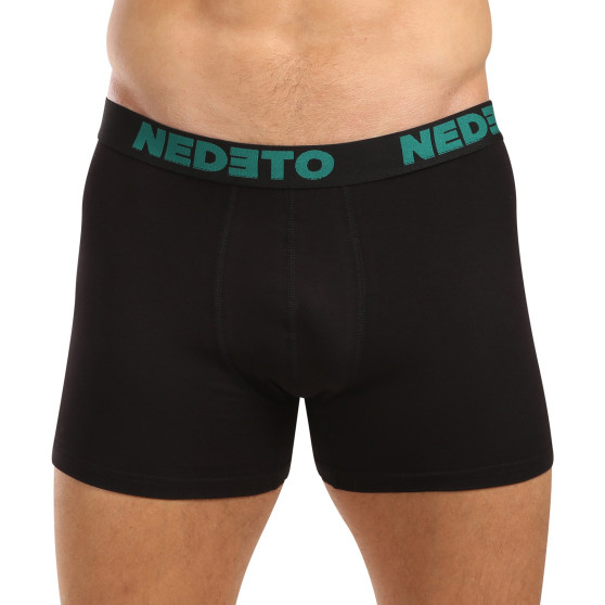 3PACK Boxershorts för herrar Nedeto svart (3NB003b)