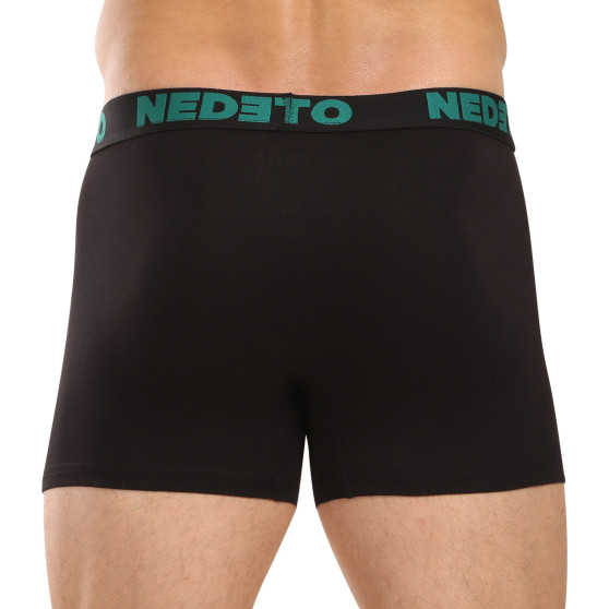 3PACK Boxershorts för herrar Nedeto svart (3NB003b)