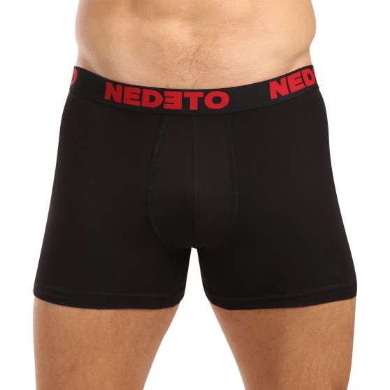 3PACK Boxershorts för herrar Nedeto svart (3NB003b)