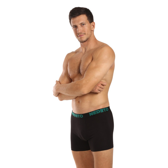 3PACK Boxershorts för herrar Nedeto svart (3NB003b)