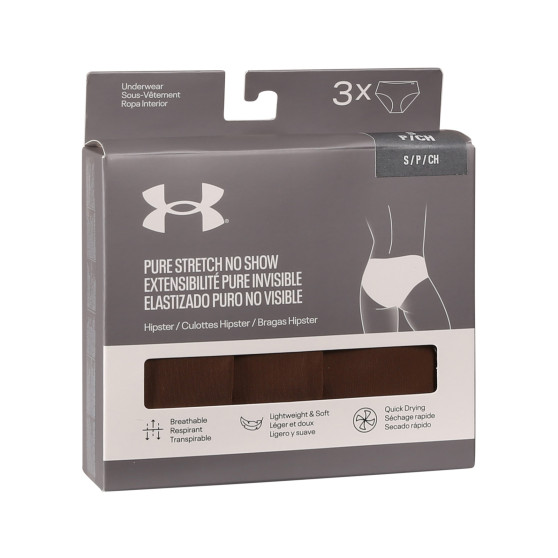 3PACK damtrosor Under Armour brun (1383895 625)