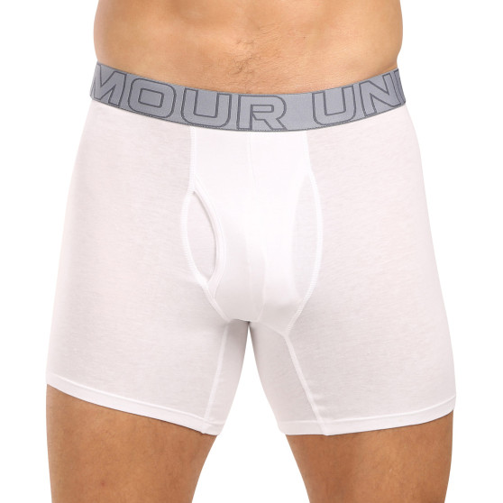 3PACK Boxershorts för herrar Under Armour vit (1383889 100)