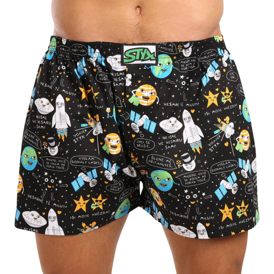 3PACK Boxershorts för herrar Styx art klassiskt gummi överdimensionerat flerfärgad (3E15846)