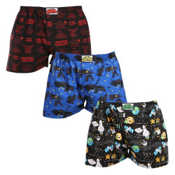 3PACK Boxershorts för herrar Styx art klassiskt gummi överdimensionerat flerfärgad (3E15846)