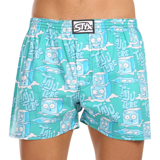 3PACK Boxershorts för herrar Styx art klassiskt gummi överdimensionerat flerfärgad (3E11847)