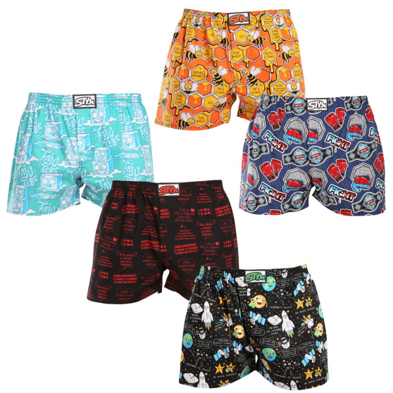 5PACK Boxershorts för herrar Styx art klassiskt gummi överdimensionerat flerfärgad (5E1305852)