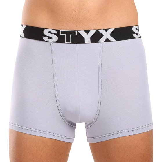 3PACK Boxershorts för herrar Styx sport elastisk grå (G10676767)