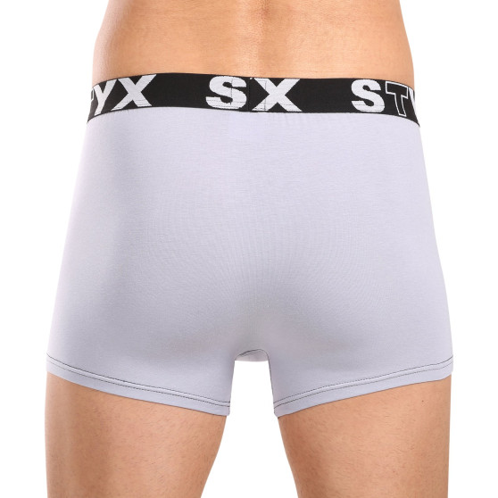 3PACK Boxershorts för herrar Styx sport elastisk grå (G10676767)