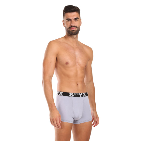 3PACK Boxershorts för herrar Styx sport elastisk grå (G10676767)