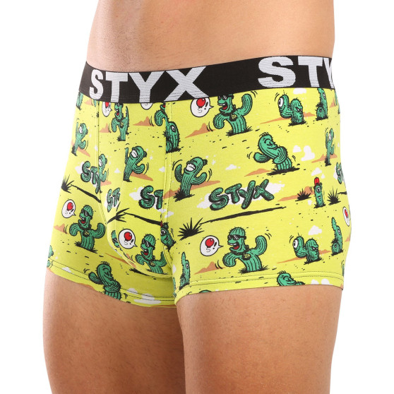 Styx Boxershorts för män konst sport gummi kaktus (G1351)