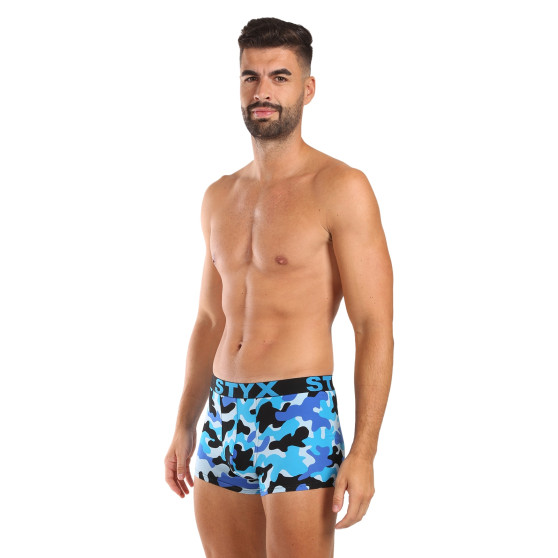 Styx Boxershorts herr konst sport gummi kamouflage blå (G1850)