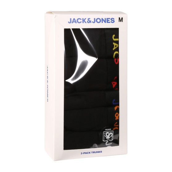 5PACK Boxershorts för herrar Jack and Jones svart (12242494)