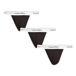 3PACK Stringtrosor för herrar Calvin Klein svart (NB3226A-001)