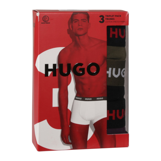 3PACK Boxershorts för herrar HUGO multicolour (50517878 987)