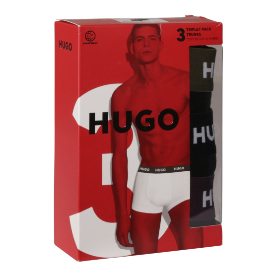 3PACK Boxershorts för herrar HUGO svart (50517878 988)