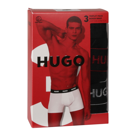 3PACK Boxershorts för herrar HUGO svart (50517886 991)