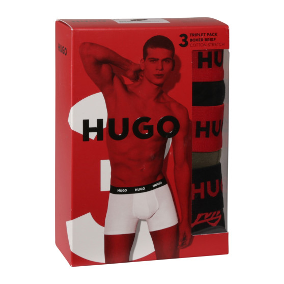 3PACK Boxershorts för herrar HUGO multicolour (50517887 984)