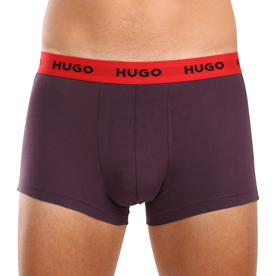 3PACK Boxershorts för herrar HUGO multicolour (50517894 982)