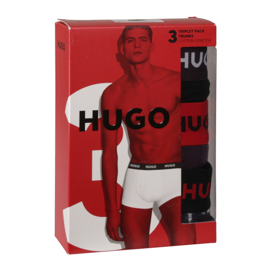 3PACK Boxershorts för herrar HUGO multicolour (50517894 982)