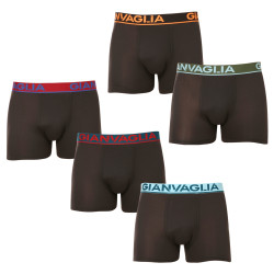 5PACK Boxershorts för herrar Gianvaglia svart (GVG-5010)