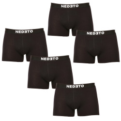 5PACK Boxershorts för herrar Nedeto svart (5NB001b)